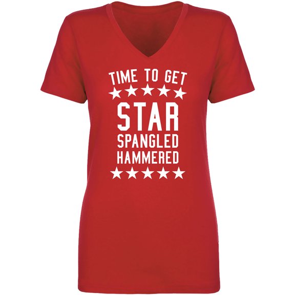 Time To Get Star Spangled Womens V-Neck T-Shirt