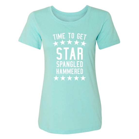 Time To Get Star Spangled Womens crewneck tee