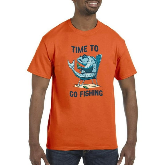 Time To Go Fishing T-Shirt Men -Smartprints Designs, Male Medium
