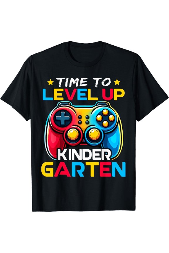 Time To Level Up Kindergarten Video Gamer Kid Back To School T-Shirt, Unisex T-Shirt
