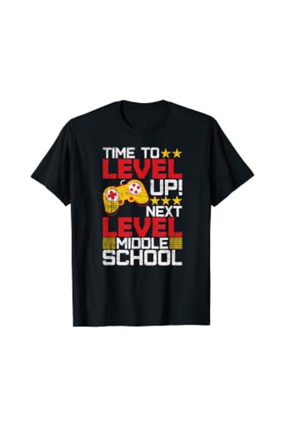 Time To Level Up Middle School Video Gamer Graduation Gifts T-Shirt