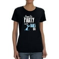 thumbnail image 1 of Time To Party Our Mermaid Tails OFF Women Black T-Shirt, Female Large, 1 of 4