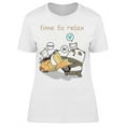 thumbnail image 1 of Time To Relax Cat Panda Meow Hi T-Shirt Women -Image by Shutterstock, Female Large, 1 of 2