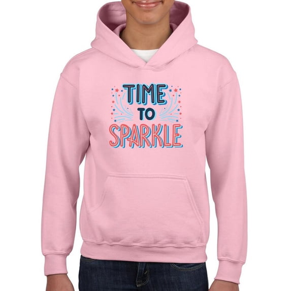 Time To Sparkle Fireworks Hoodie Juniors -Image by Shutterstock, Large