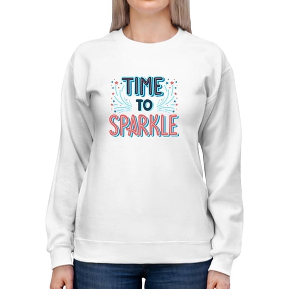 Time To Sparkle Fireworks Sweatshirt Women -Image by Shutterstock, Female 3X-Large
