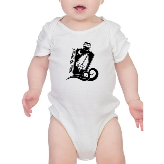 Time To Travel Bodysuit Infant -Image by Shutterstock, 12 Months