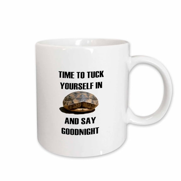 3drose, Time to Tuck Yourself in Baby Tortoise in Its Shell, 11oz Mug