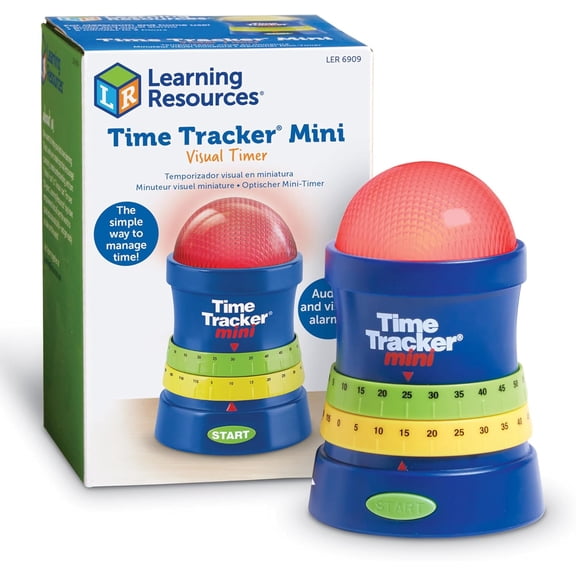 Time Tracker Mini Visual Timer, Classroom Timer, Hand Washing Timer, Auditory and Visual Cue, Ages 3+