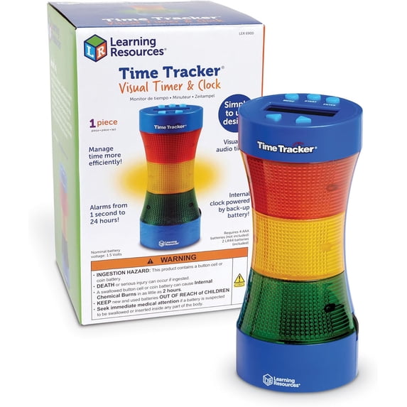 Time Tracker Visual Timer & Clock - 1 Piece, Classroom Tracker, Alarm ...