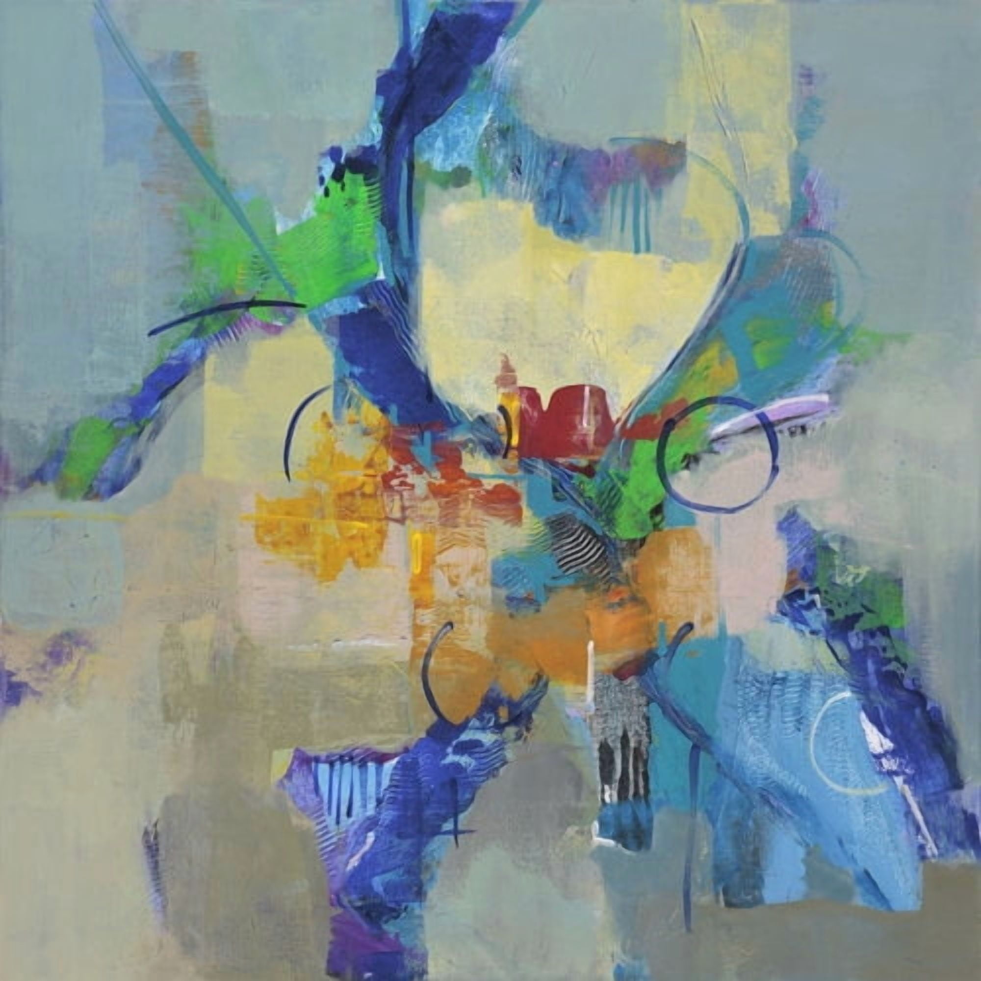 "Time Travel II" Painting Print on Wrapped Canvas