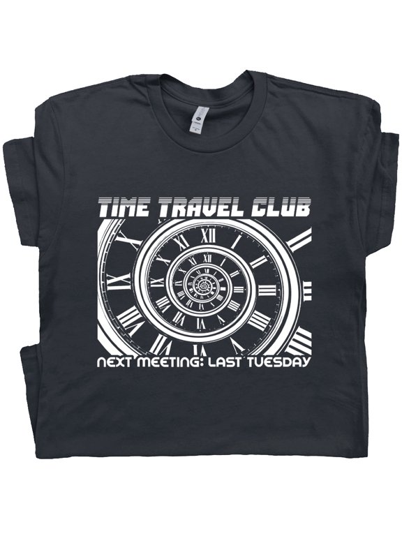 Time Travel T Shirt Cool Sci Fi Geek Nerdy Graphic Shirts For Men Women Guys Black Hole Quantum Physics Science Geeky Nerd Tee