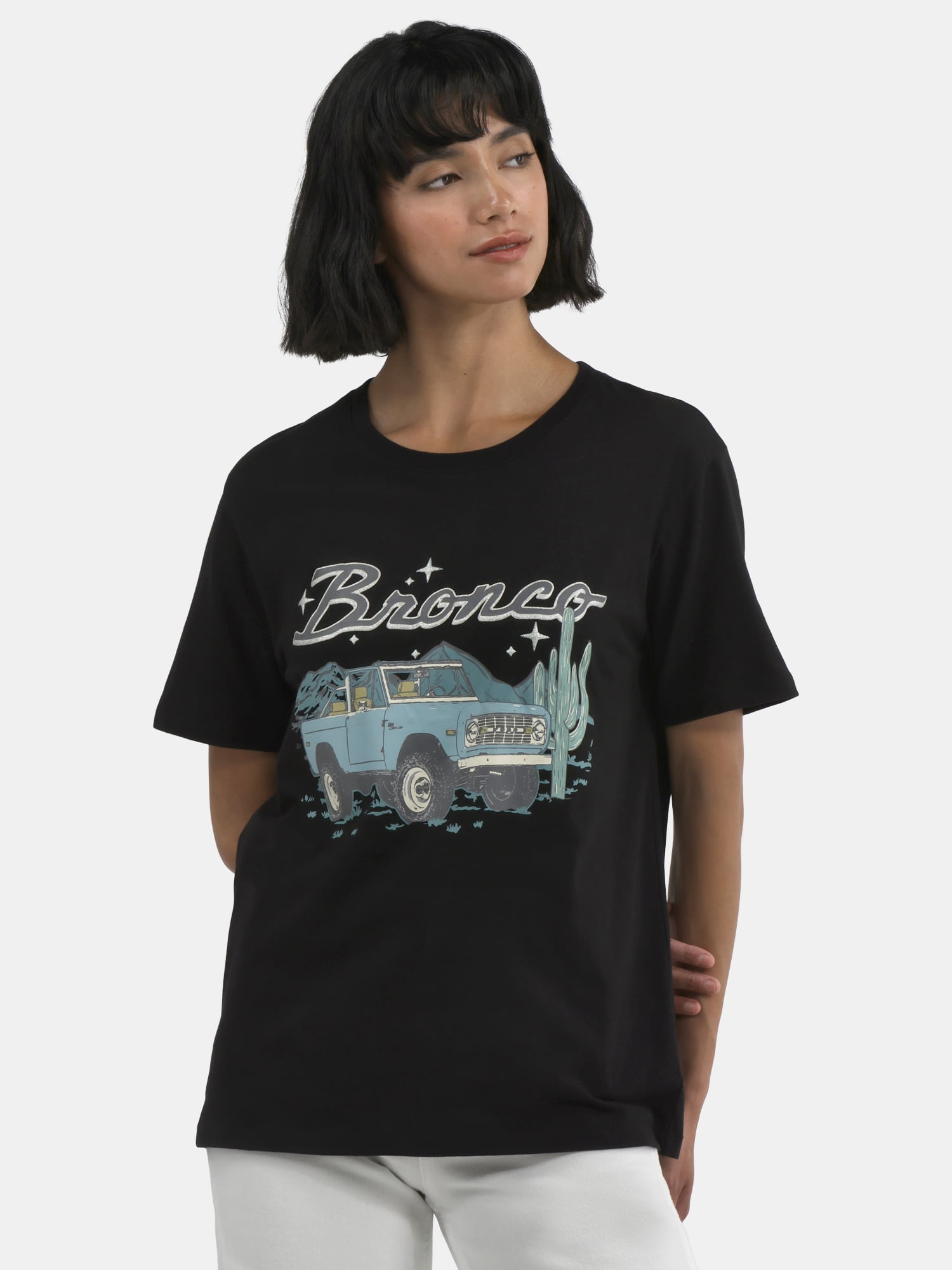 Time and Tru Ford Bronco Women's Graphic Tee, Sizes XS-XXXL