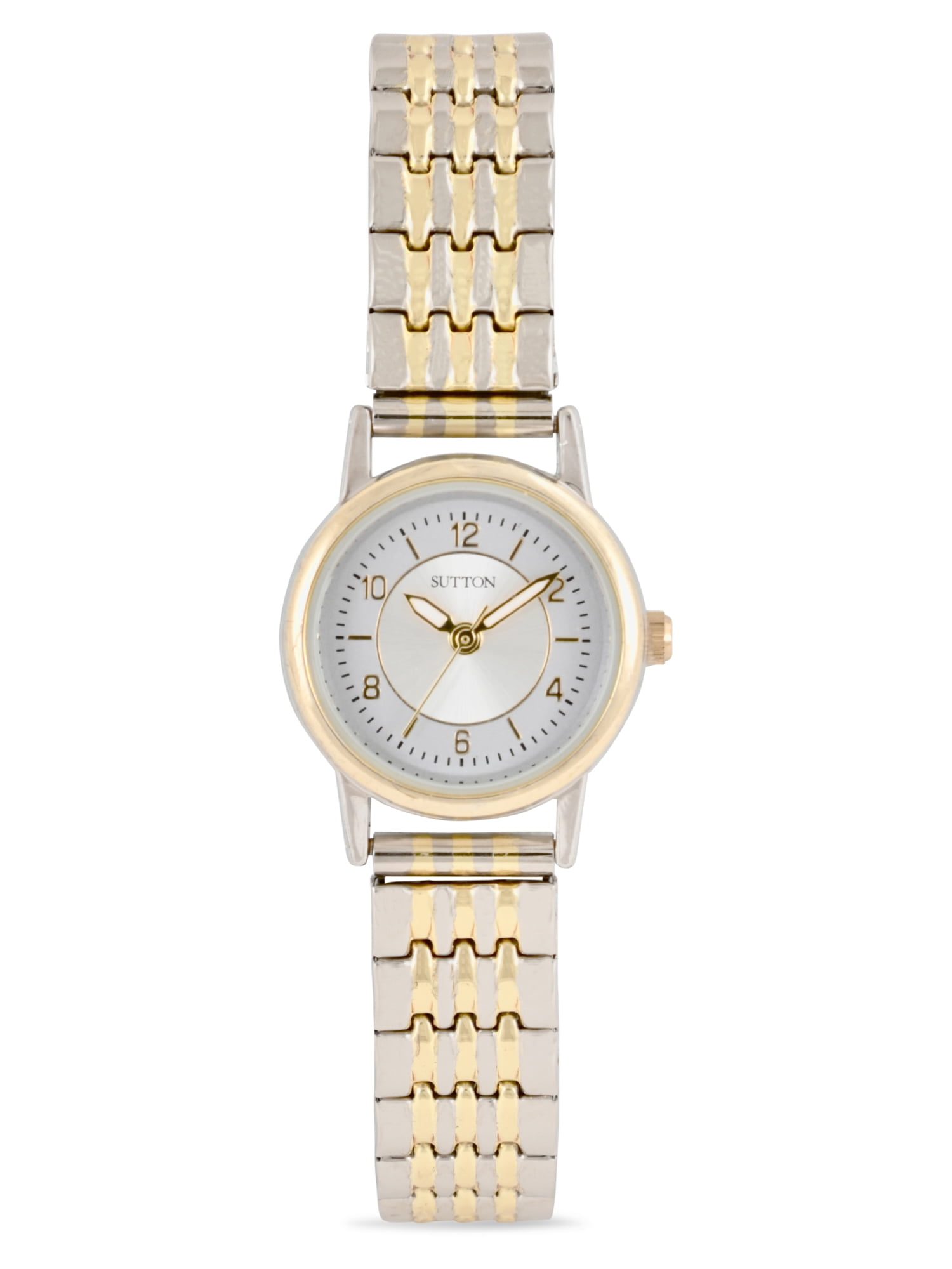 TIME AND TRU Time & Tru Ladies' Two-Tone Stainless Steel Expansion Band Bracelet, 24MM