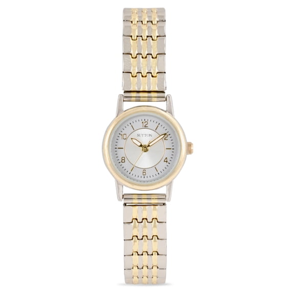 Time & Tru Ladies' Two-Tone Stainless Steel Expansion Band Bracelet, 24MM