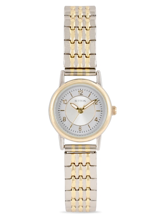 Time & Tru Ladies' Two-Tone Stainless Steel Expansion Band Bracelet, 24MM