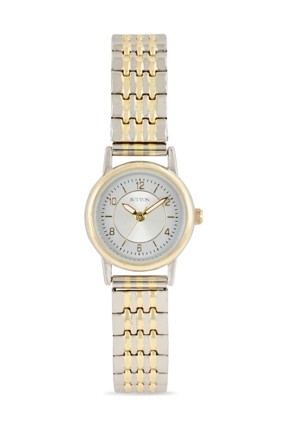 Time & Tru Ladies' Two-Tone Stainless Steel Expansion Band Bracelet, 24MM