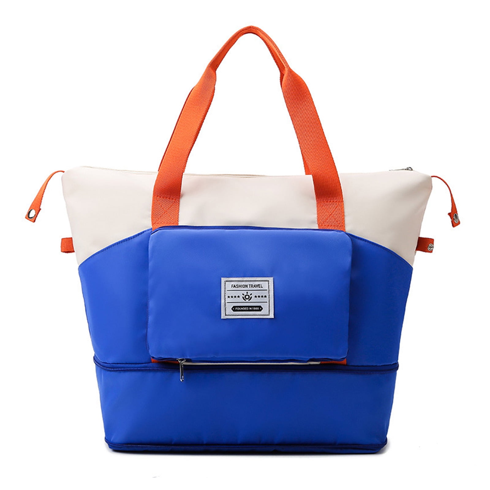 Time and Tru Large Travel Tote Bag, Expandable Gym Tote Bag, Carry On