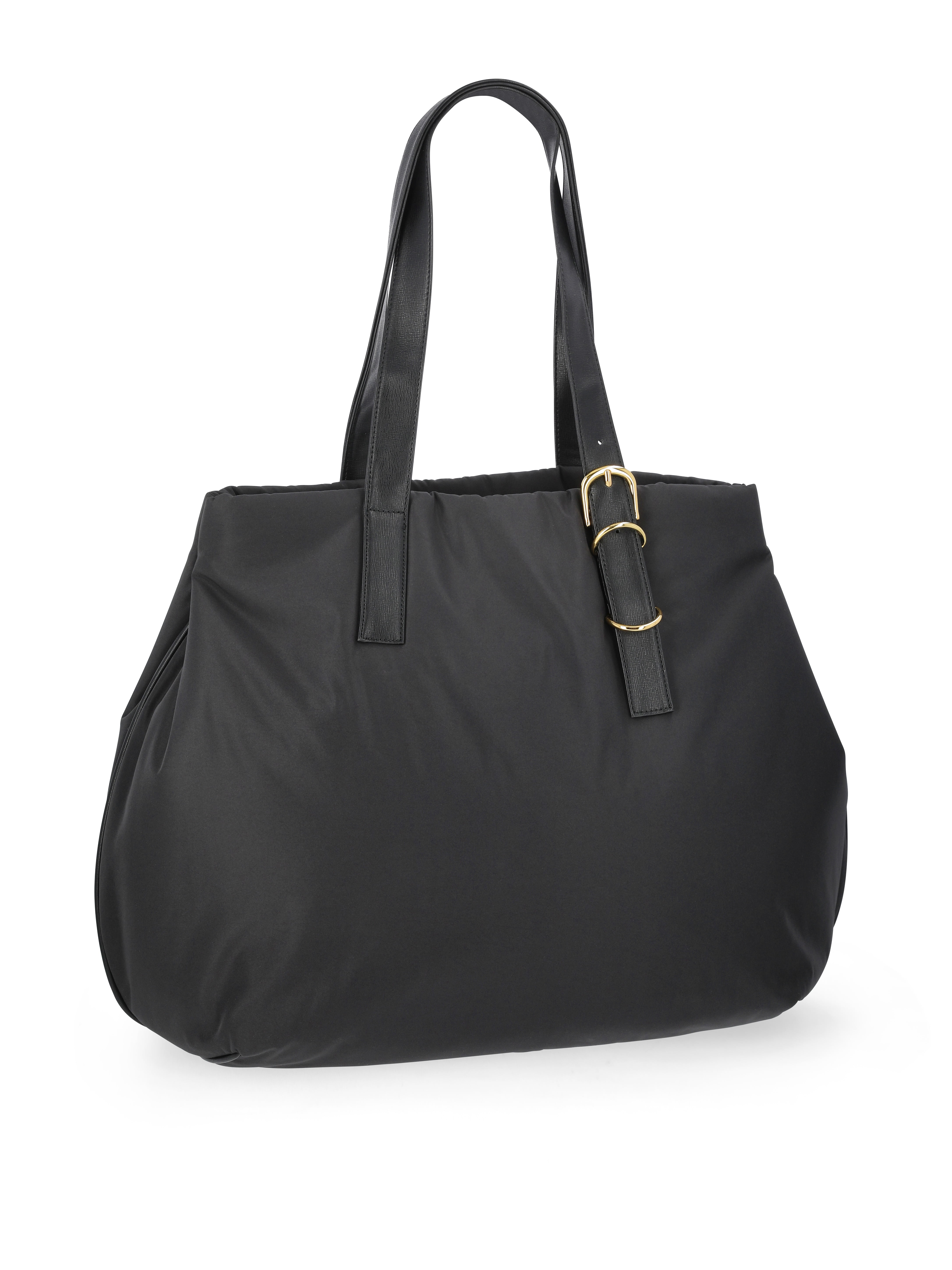 Time and Tru Women's Linden Tote, Black - Walmart.com