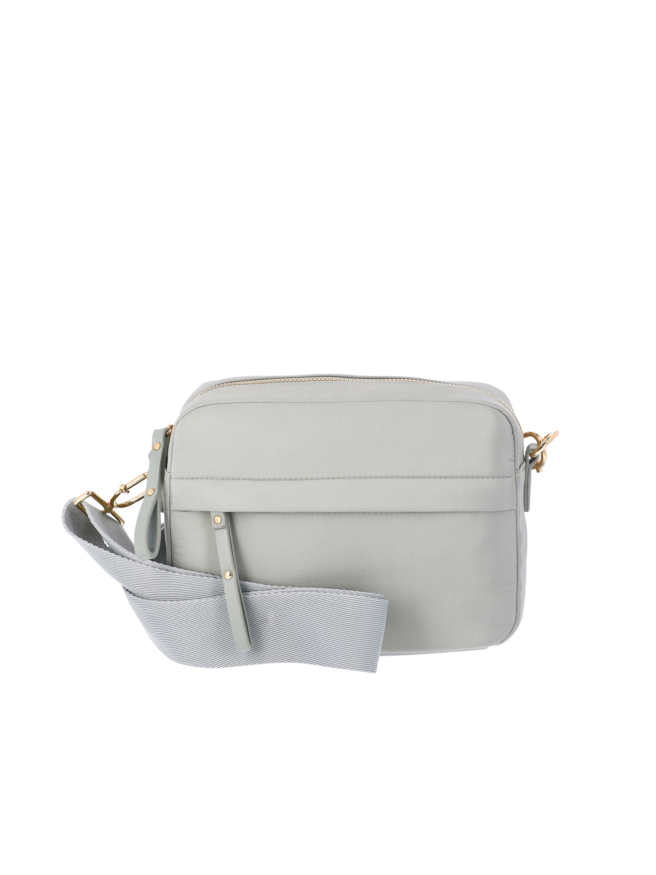 Time and Tru Women's Nylon Pearl Camera Crossbody Bag, Green