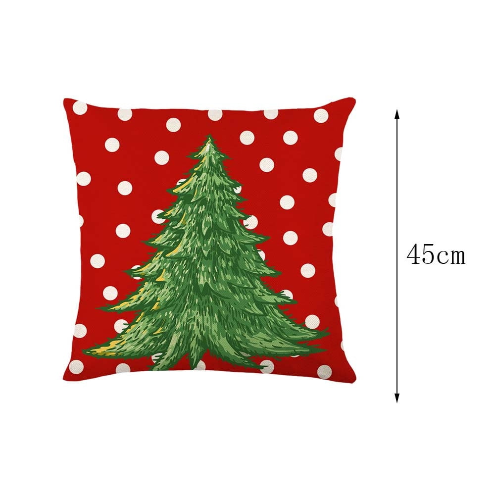 Time and Tru Pillow Covers Christmas Cushion Covers 18x18 Christmas Decorations Snowman Wreath