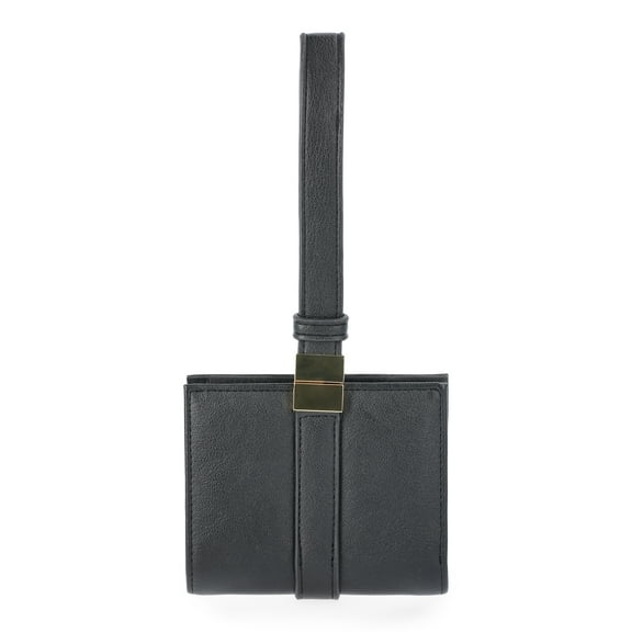 Time & Tru Poppy Wristlet Wallet, Black