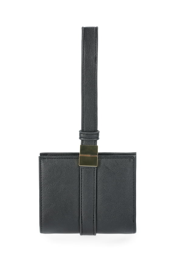 Time & Tru Poppy Wristlet Wallet, Black