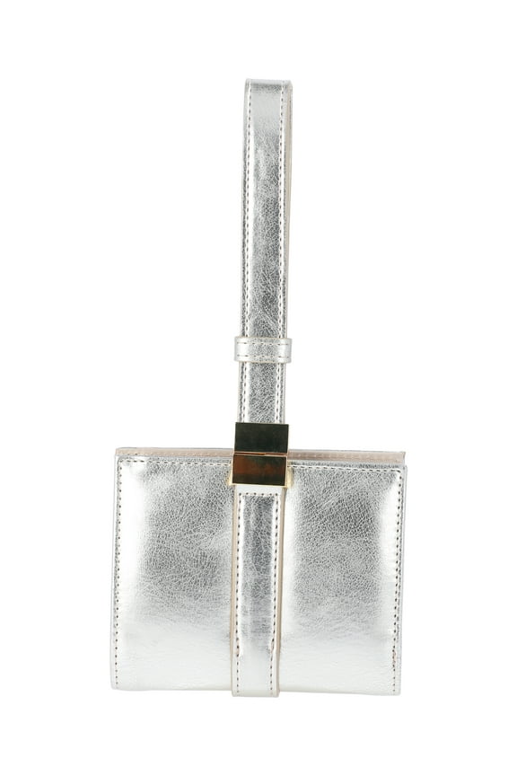 Time & Tru Poppy Wristlet Wallet, Metallic Gold