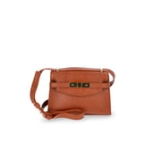 Time and Tru Women's Rosa Belted Crossbody Handbag, General Bark