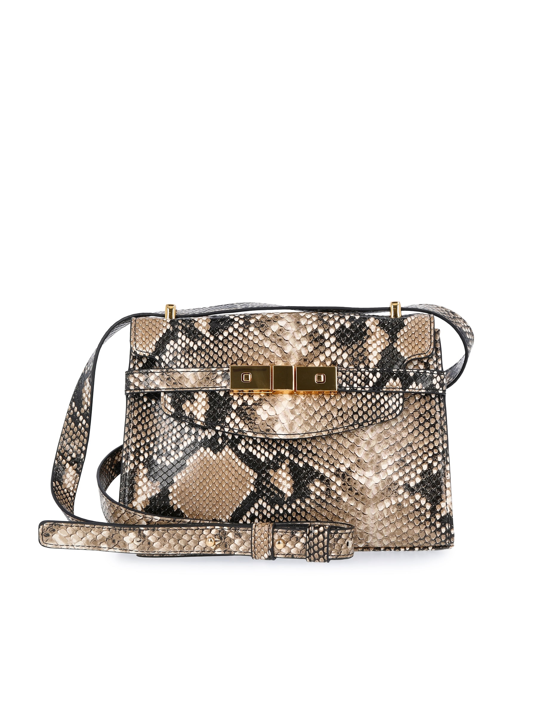 Time and Tru Women's Faux Snakeskin Rosa Crossbody Bag - Walmart.com