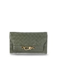 thumbnail image 1 of Time and Tru Women's Scarlet Envelope Wallet, Dark Olive, 1 of 4