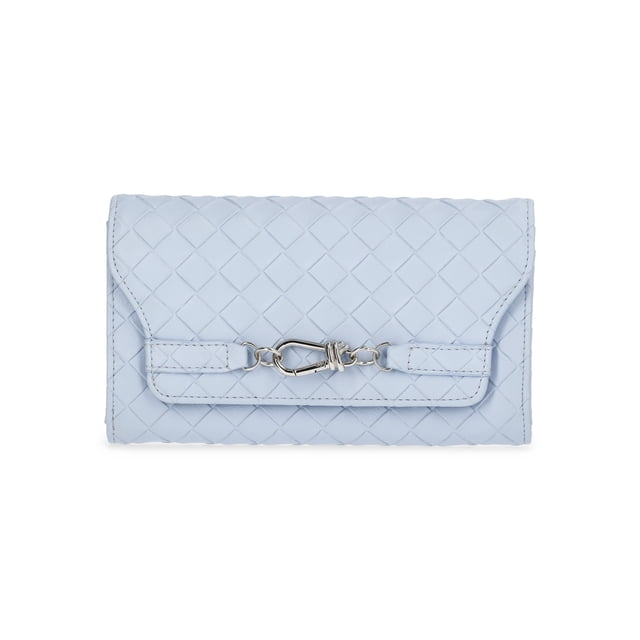 Time and Tru Women's Scarlet Envelope Wallet, Bashful Blue