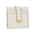 thumbnail image 1 of Time and Tru Women's Una Faux Leather Card Case Wallet, Bleached Beige, 1 of 5