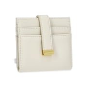 Time and Tru Womens Una Faux Leather Card Case Wallet, Bleached Beige