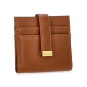 Women's Una Faux Leather Card Case Wallet, Cognac