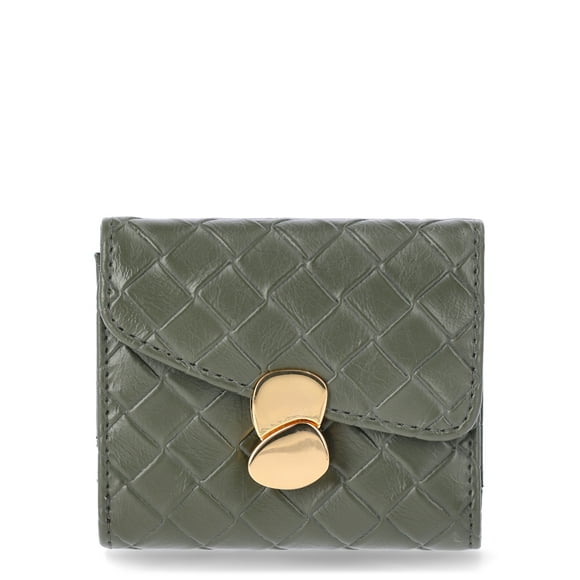 Women's Vera Double Sided Trifold Wallet, Olive