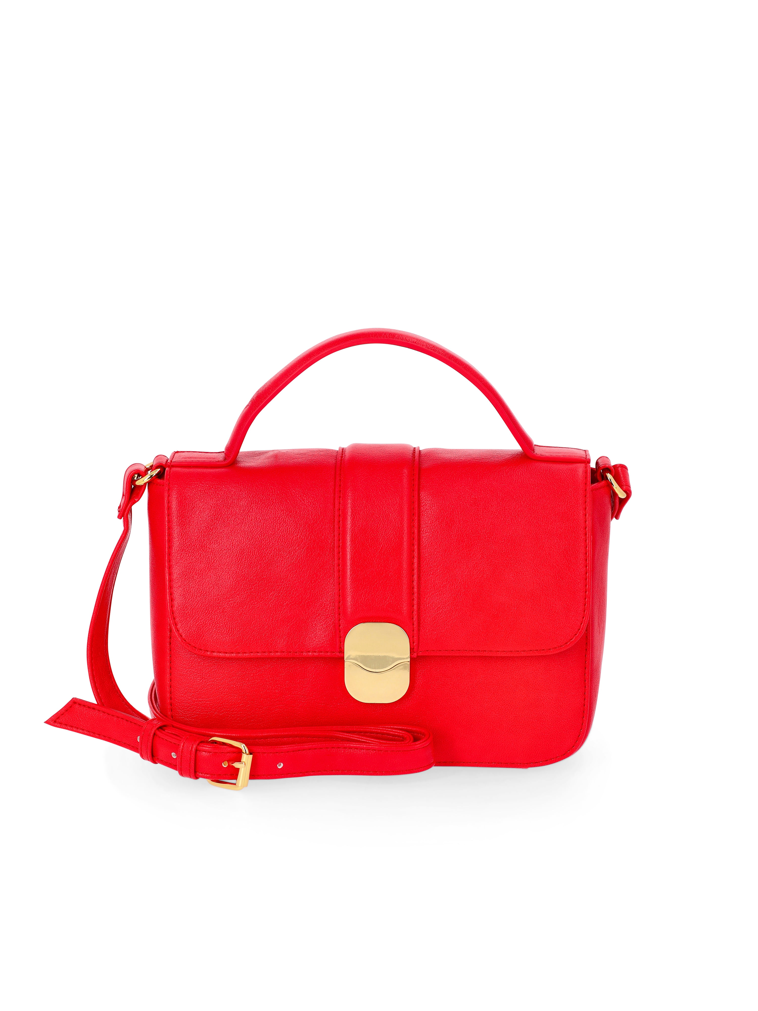 Time and Tru Women's Vida Crossbody, True Red