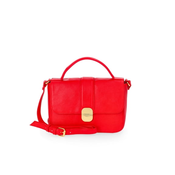 Time and Tru Women's Vida Crossbody, True Red
