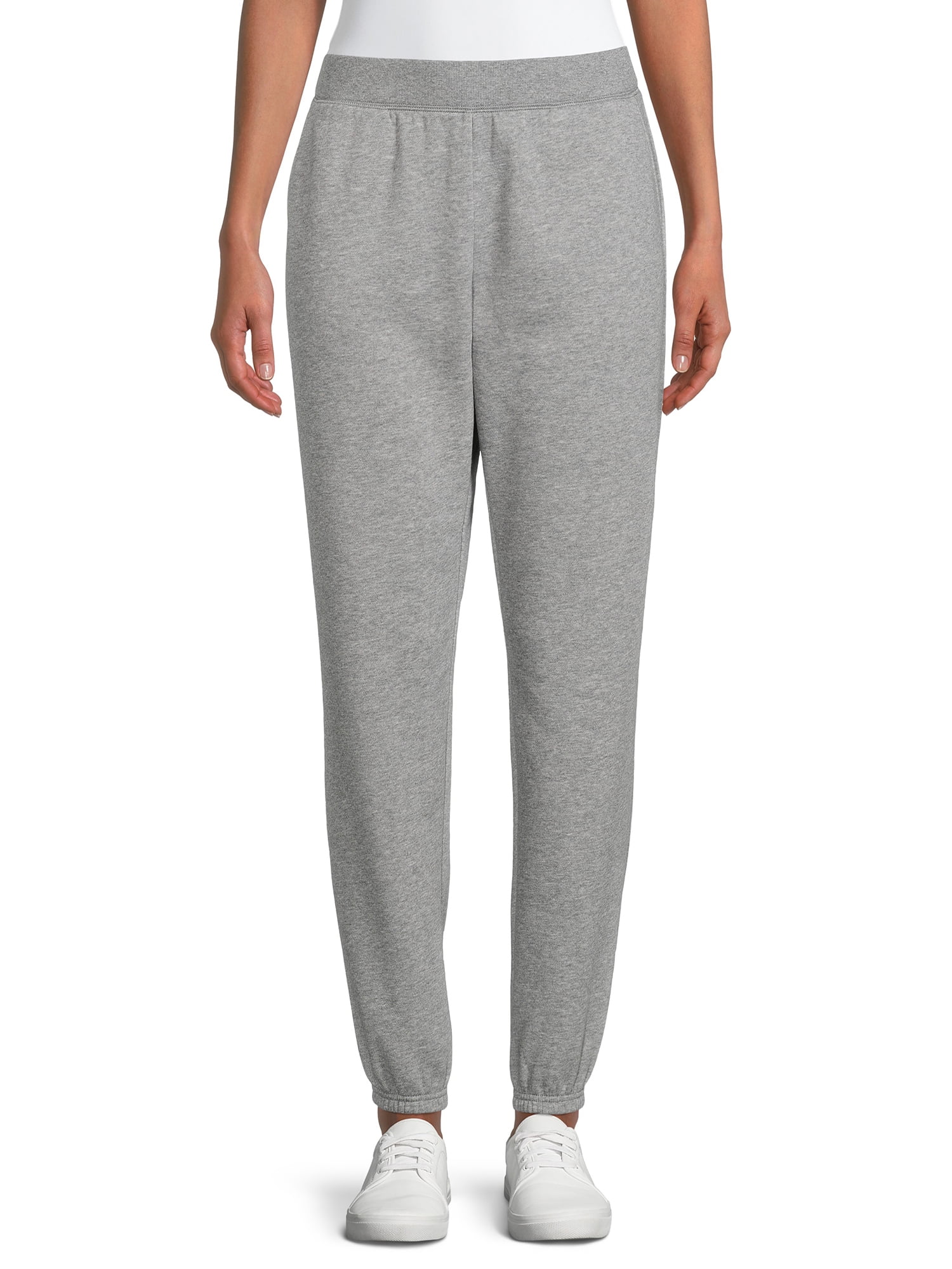 Time & Tru Women's Core Fleece Cinch Pants with Pockets 