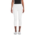 thumbnail image 1 of Time & Tru Women's High Rise Knit Capri Leggings, 1 of 5