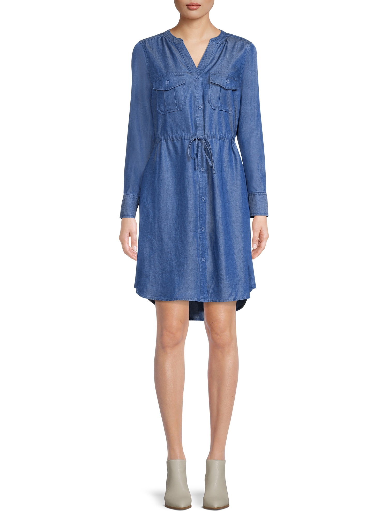 long sleeve utility shirt dress boohoo Women's Tailored Double Layer Utility Shirt Dress