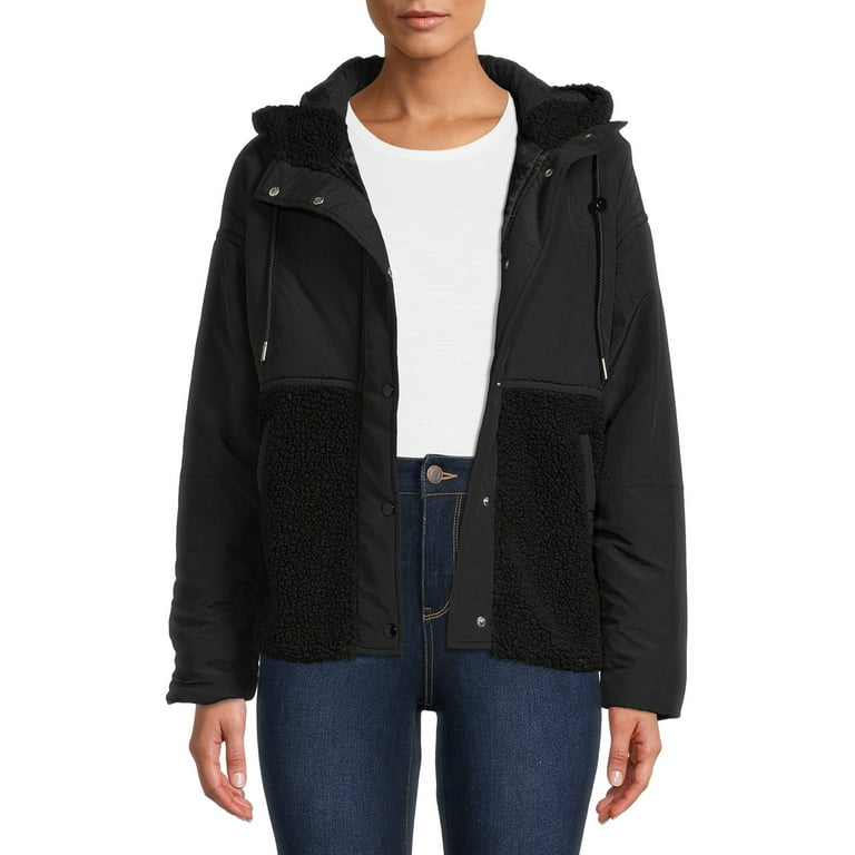 Walmart sherpa jacket shop time and tru