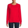 thumbnail image 1 of Time & Tru Women's Raglan Fleece Crewneck Sweatshirt, 1 of 5