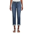 thumbnail image 1 of Time & Tru Women's Rolled Cuff Boyfriend Jean, sizes 2-20, 1 of 10