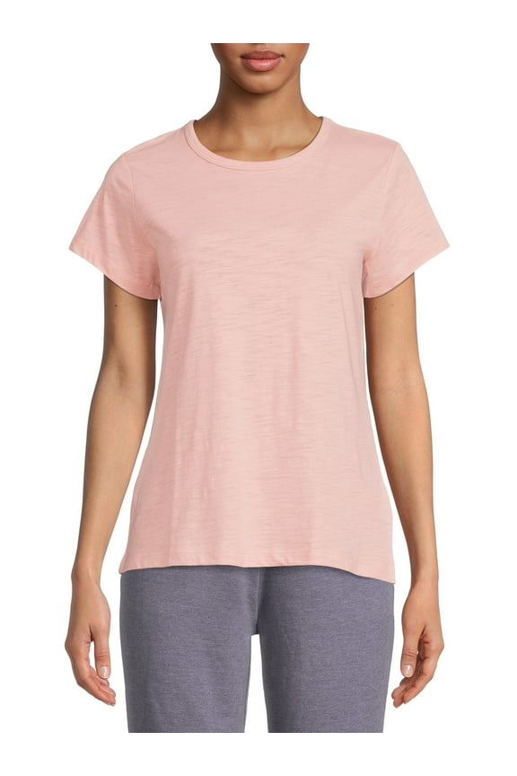 Time & Tru Women's Slub Crew T-Shirt