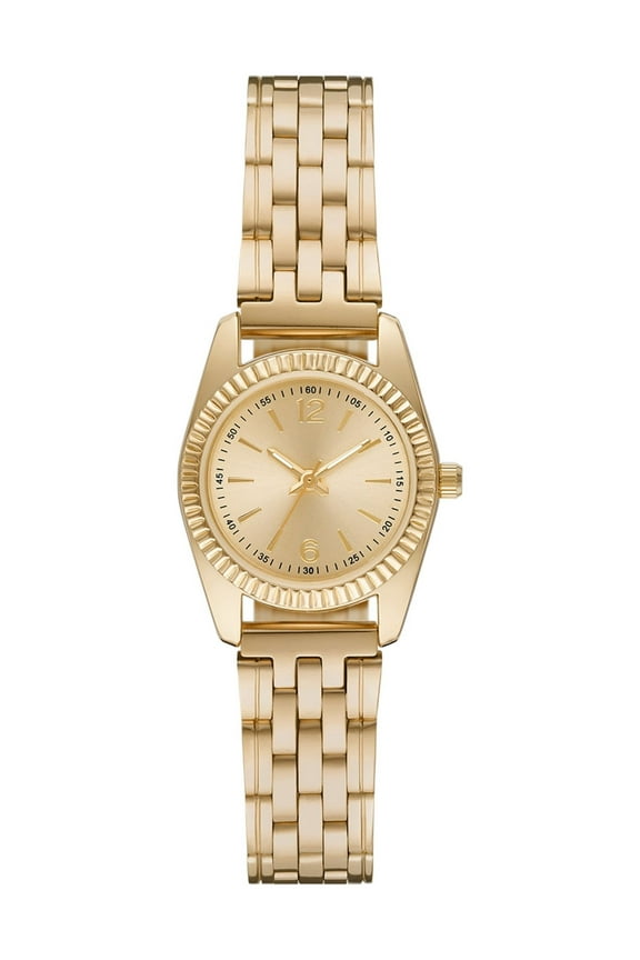 Time & Tru Women's Wristwatch: Gold Tone Bracelet Watch (FMDOTT079