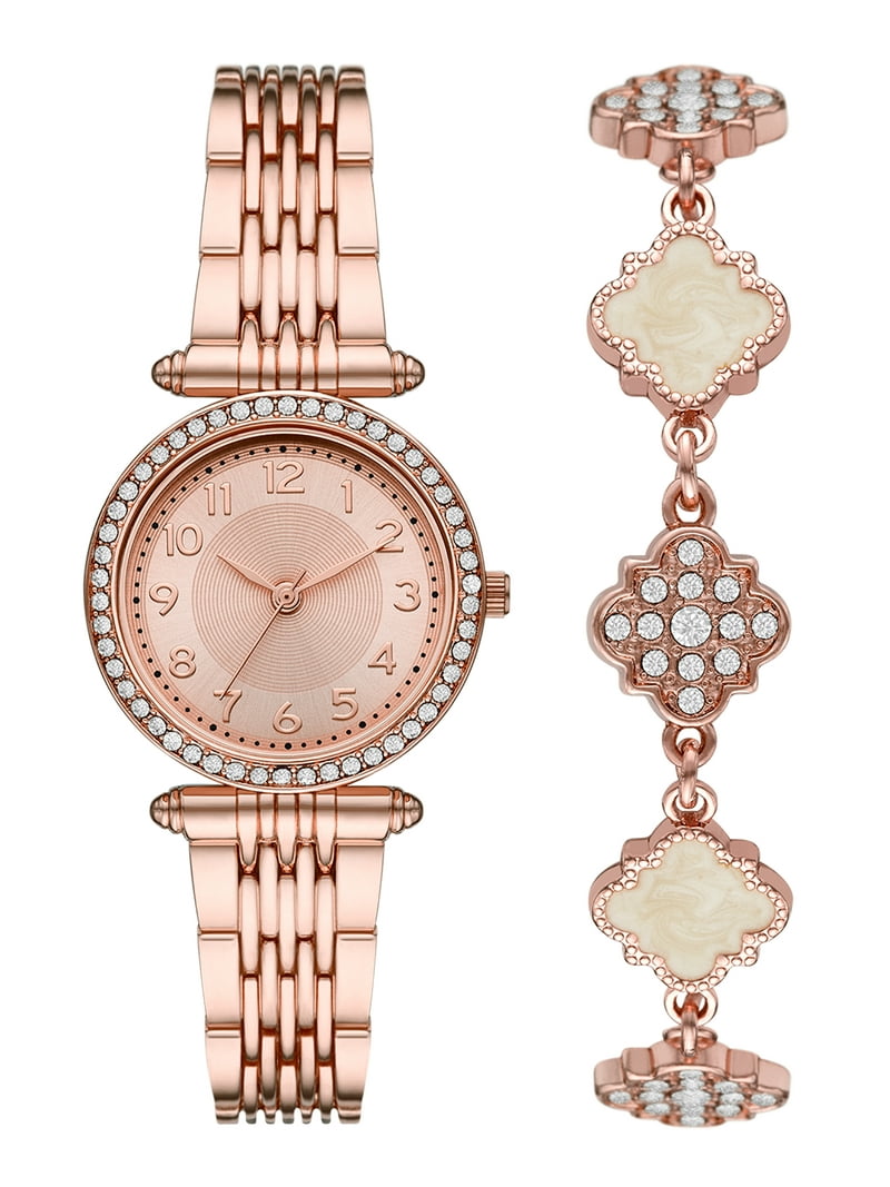 Rose Gold Women\'s Crystal Accent Bracelet Watch Bulova Womens Classic Rosetone Stainless Crystal Accent  main image 3