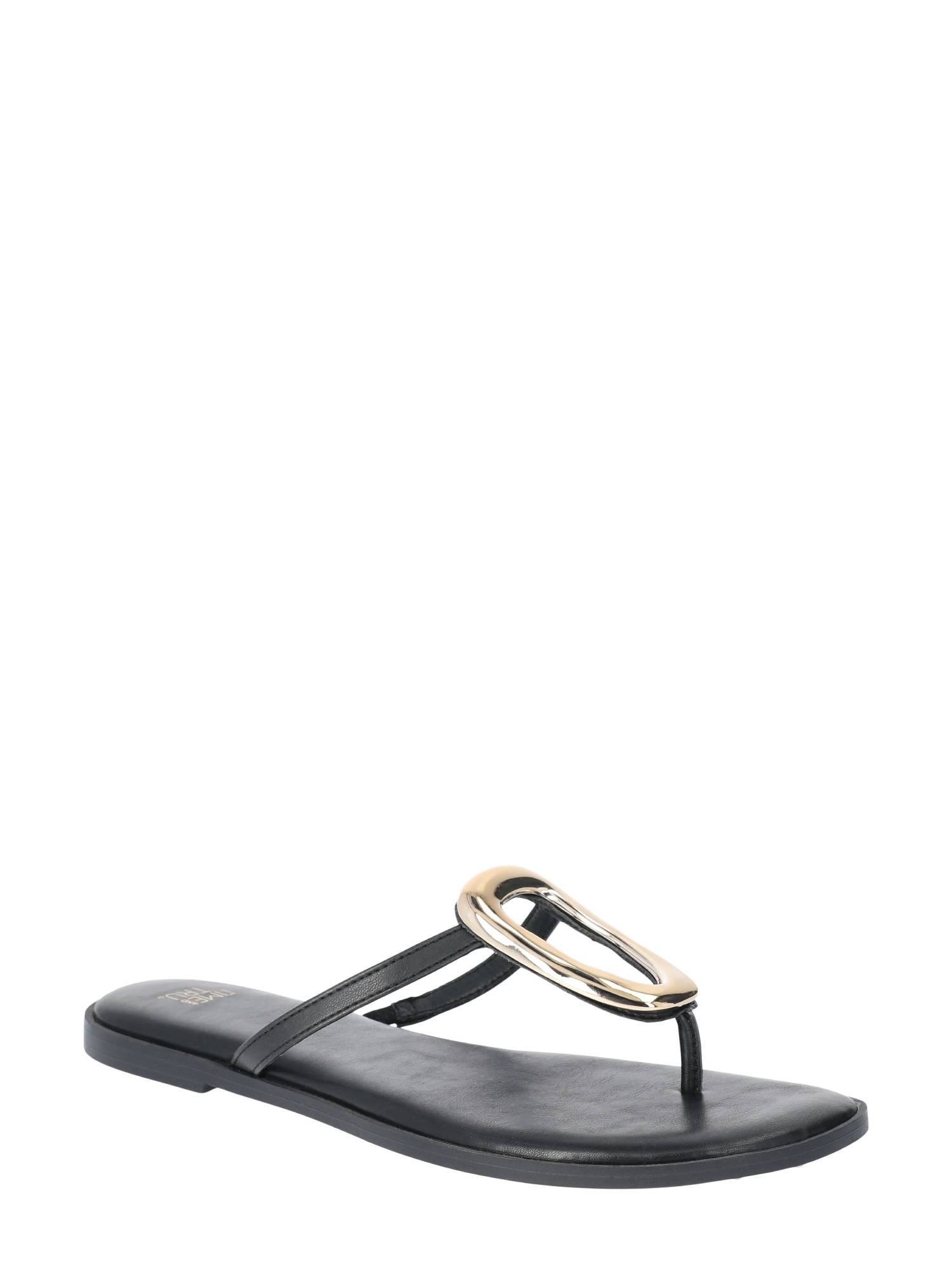 Time and Tru Women's Ornament Thong Sandals