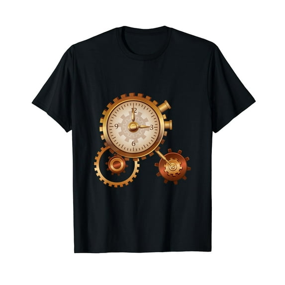 Time Vintage Steampunk Time Traveller Travel Science Gift Cotton T-Shirt