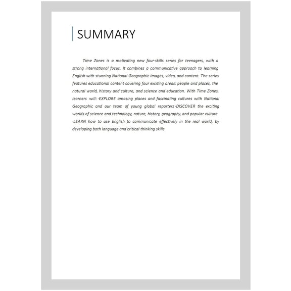 Time Zones Student's Book Combo Split 2a