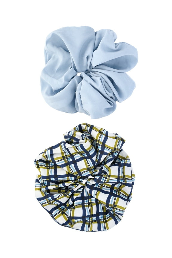 Women's Large Scrunchy Hair Tie, 2-Pack, Blue